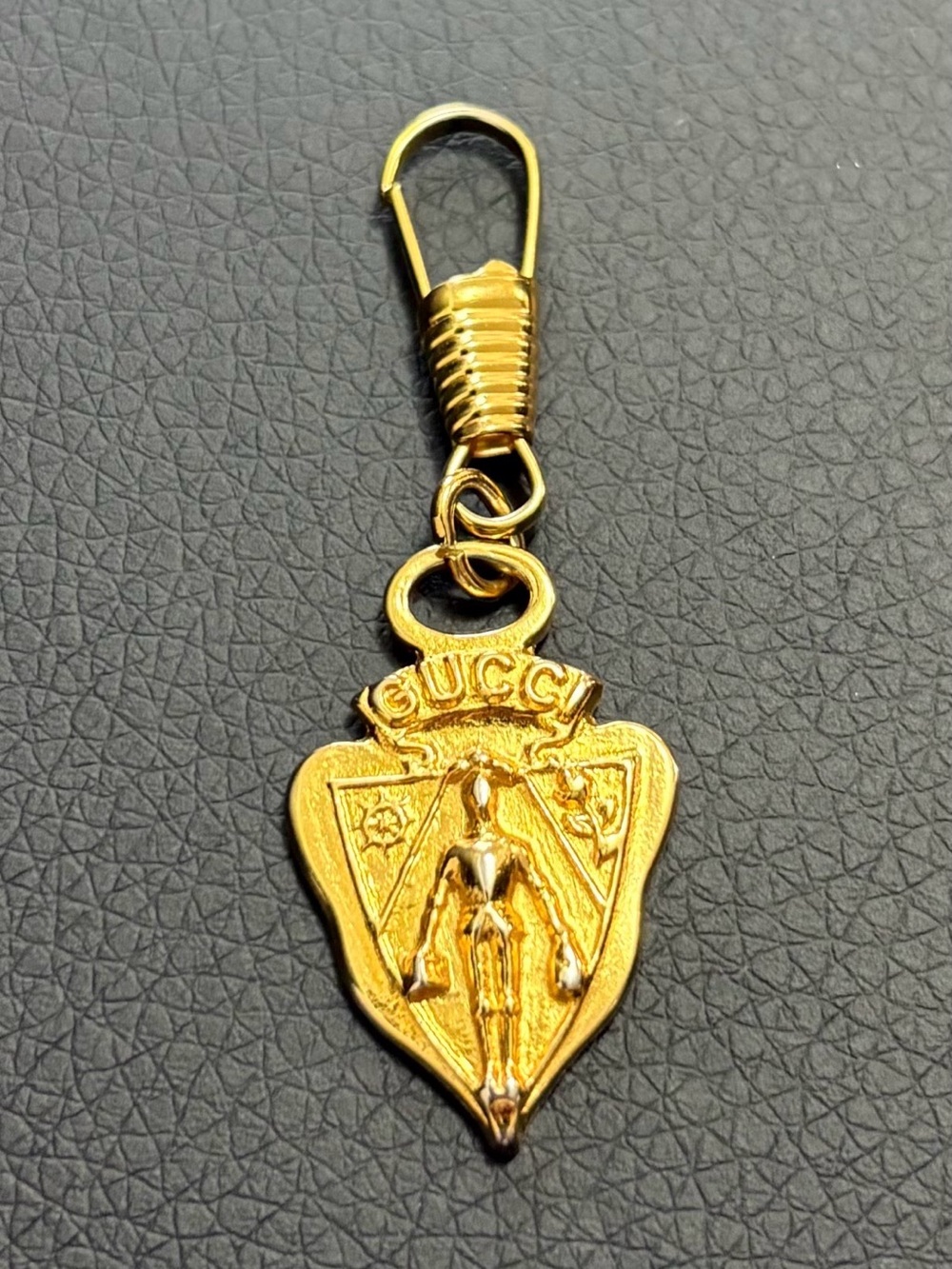 Gucci Gold-Tone Shield Pendant Charm